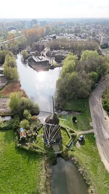 Windmill by a canal, Amsterdam