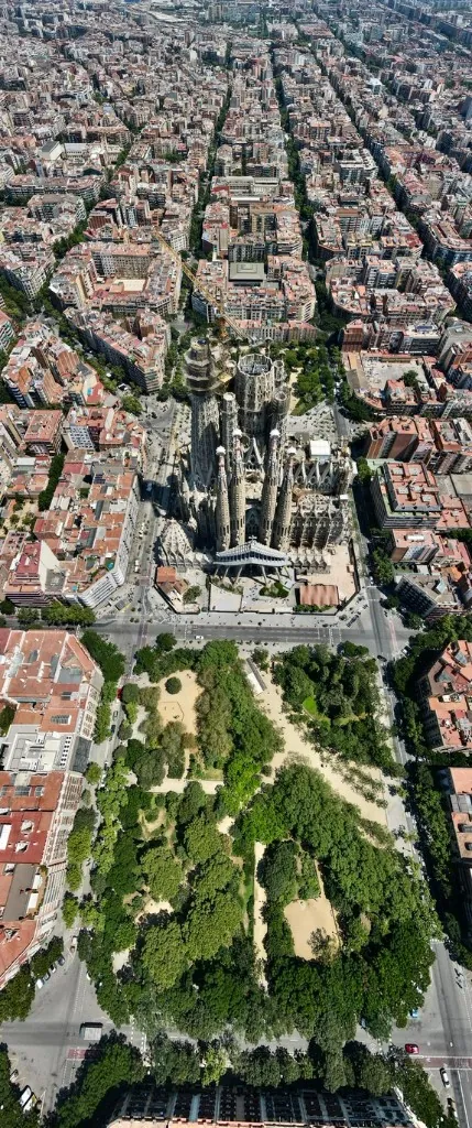 Sagrada Família and the Eixample grid, Barcelona