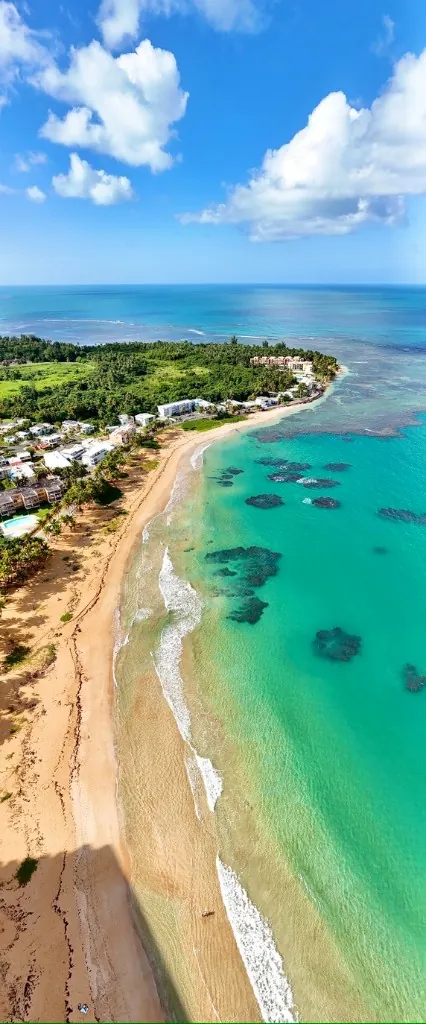 Caribbean beach and reef