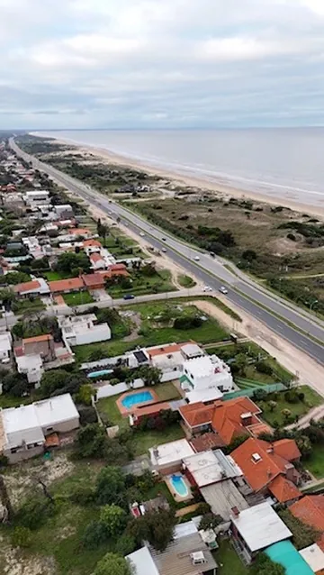 Coastal road along the beach