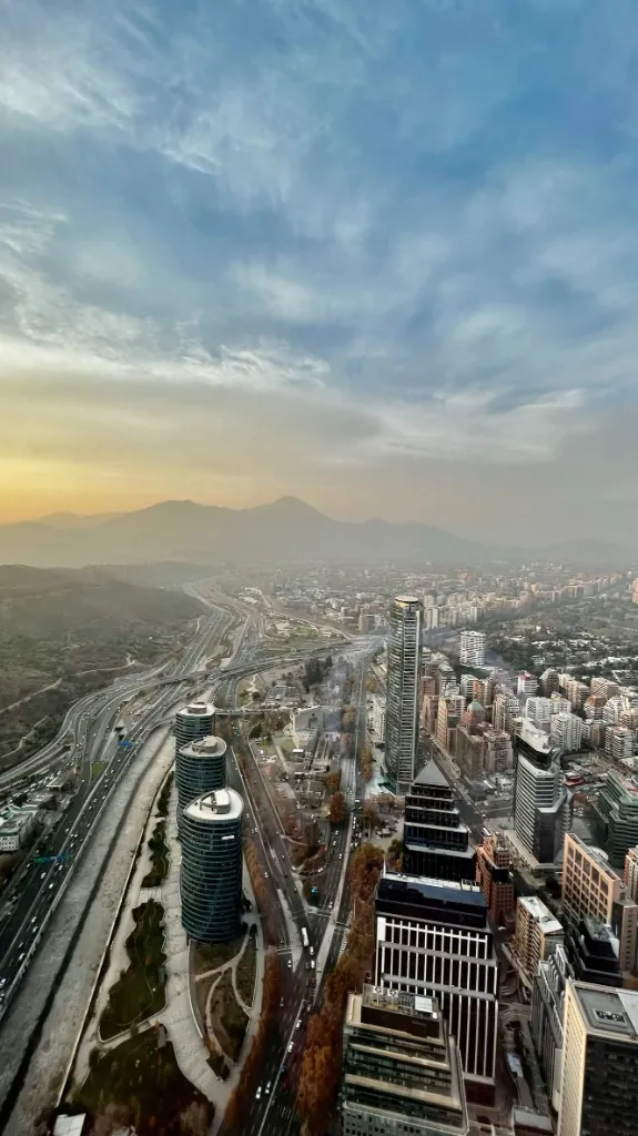 Sanhattan at sunset, Santiago de Chile